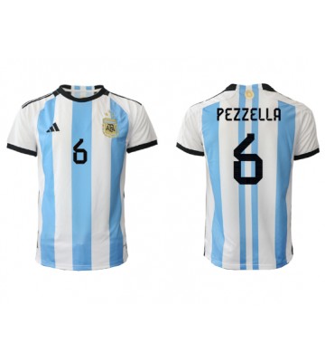 Argentina German Pezzella #6 Hjemmebanetrøje VM 2022 Kort ærmer